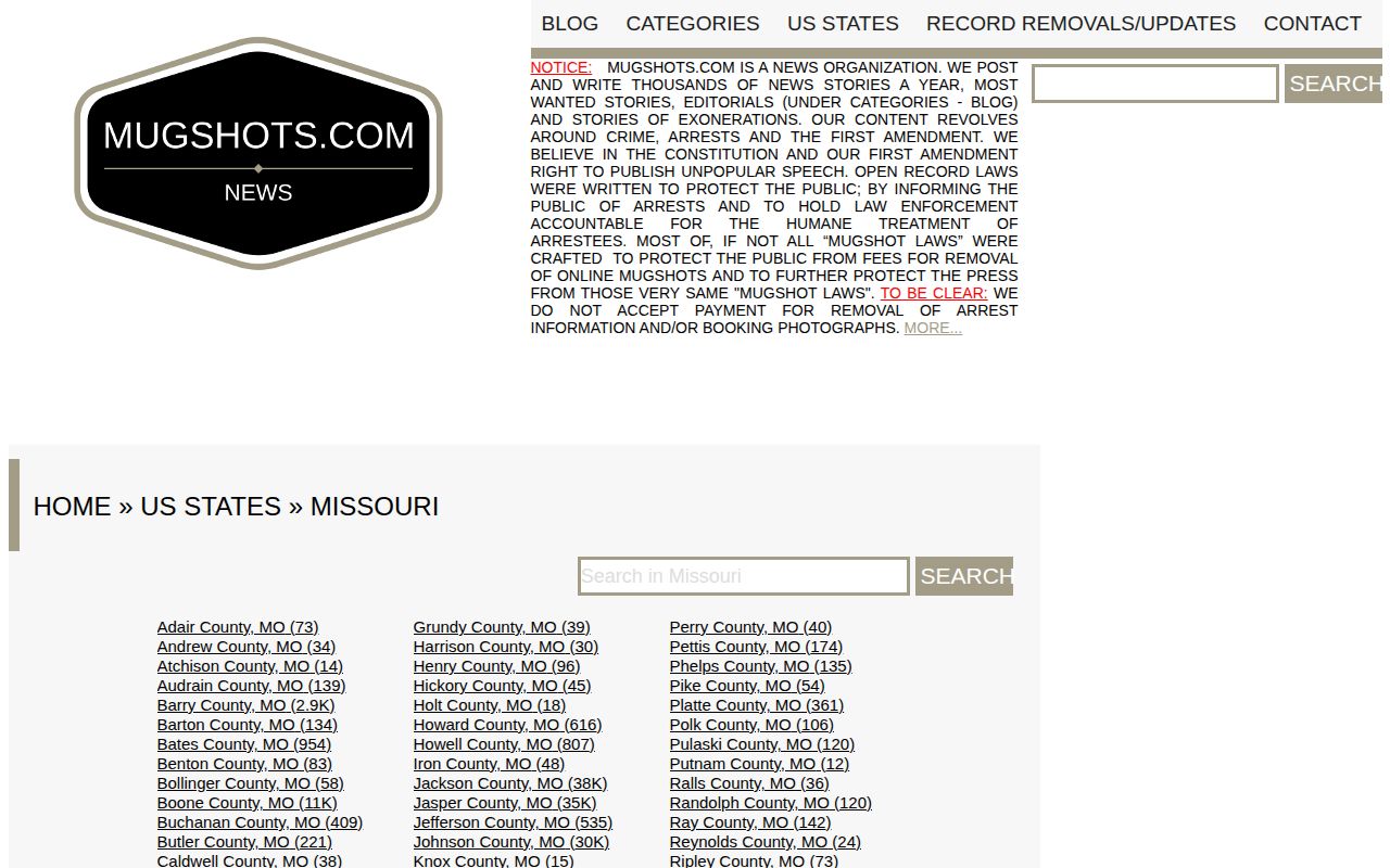 Mercer County third-party arrest-record index source capture